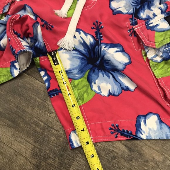 Y2K Vintage Abercrombie & Fitch Hawaiian Floral Swim Board Shorts Men Size Small - Picture 9 of 10